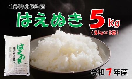 （令和５年産）山形県小国町産 はえぬき5kg