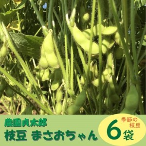 農園貞太郎 枝豆まさおちゃん6袋(8月上旬発送開始 入金期限:2021.8.15)