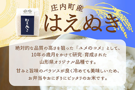 吉祥ファーム 2合キューブ×1個 はえぬき 300g 無洗米 令和7年産 2025年産 ブランド米 優秀金賞受賞農家 ブランド米 コシヒカリの原点、亀の尾発祥の地 庄内