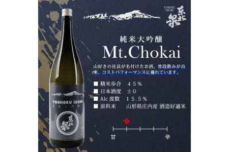 565　東北泉　純米大吟醸 Mt.Chokai 1800ml×2本セット 