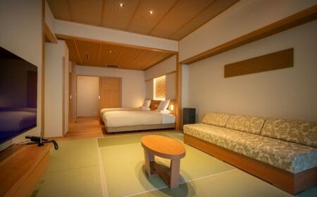 No.2891 福島の老舗五つ星認定宿　土湯温泉山水荘ペア宿泊券～源泉かけ流し半露天風呂付客室～