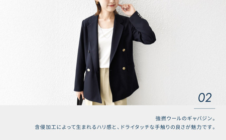 No.3227 ウールギャバジンW ジャケット サイズ38