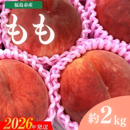 No.3265 道の駅ふくしま 福島市産 もも　約2kg（5玉～6玉）【2026年発送】