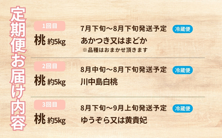 No.2027【2026年発送 先行予約】福島のもも 約5kg 定期便3回