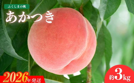 No.1506福島のもも「あかつき」約3kg【2026年発送 先行予約】 7,200円