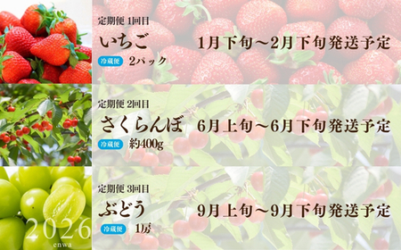 No.1865福島のフルーツ3品定期便【2026年発送】
