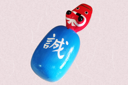 新選組赤べこ｜赤ベコ アカベコ あかべこ 郷土玩具 会津 会津若松 お守り 魔除け 飾り物 ギフト 贈答 プレゼント 幸運 牛 [0825]