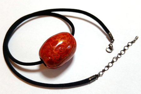 漆変り塗 チョーカー｜アクセサリー ネックレス 首飾り プレゼント 贈答 ギフト 会津若松 会津 会津漆 手作り [1129]