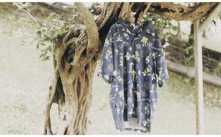 いわき市発D2Cアロハシャツ「yourmood」（オープンカラー）　NAVY_1サイズ