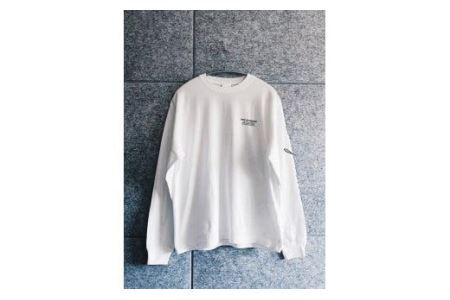 いわき市発D2Cブランド「yourmood」 NEWSTANDARD ロングスリーブTシャツ WHITE_M