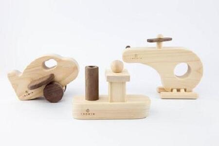 檜のおもちゃ IKONIH 乗り物シリーズ