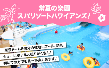 【年内発送12/24迄受付】【福島県いわき市】 スパリゾートハワイアンズ　施設利用券300,000円分（3,000円分×100枚）