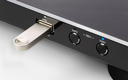 DENON USBメモリーへのダイレクト録音対応 MMカートリッジ対応フォノイコライザー搭載 本格マニュアル・レコードプレーヤー ブラック DP450USBBKEM F24R-147