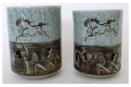 二重夫婦湯呑み F21R-001