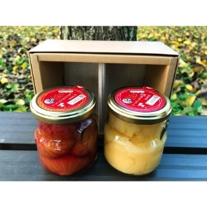 福島県須賀川市産 完熟桃といちじくのコンフィチュールセット ギフト用化粧箱入り【1131382】