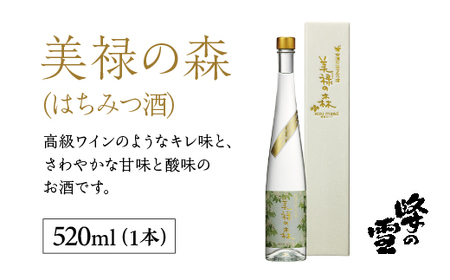 美禄の森(はちみつ酒) 520ml ギフト 人気 お土産 グルメ 会津 喜多方【07208-0067】