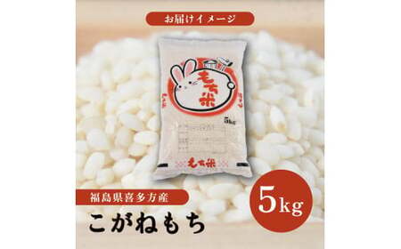 令和7年度産会津喜多方産こがねもち5kg×1袋　【07208-0351】