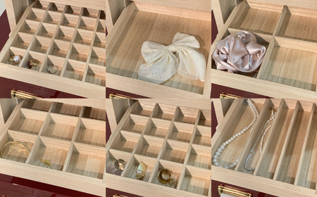 二本松伝統家具 桐モダン手許箪笥 アクセサリーケース【田中家具】