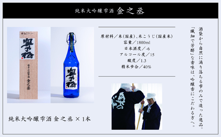 奥の松酒造 純米大吟醸雫酒 金之丞 1800ml × 1本【道の駅「安達」智恵子の里】