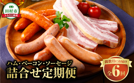 【偶数月／6回定期便】 ハム・ベーコン・ソーセージ・ウインナー 肉 豚肉 福島県 田村市