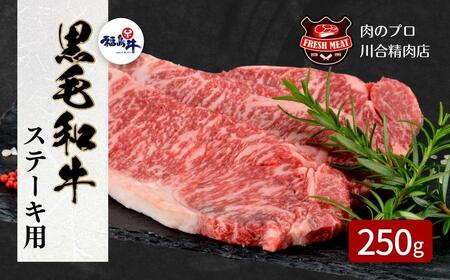 川合精肉店黒毛和牛 福島牛 サーロインステーキ用250g 福島県田村市 ふるさと納税サイト ふるなび