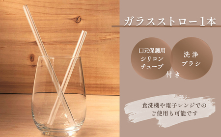 ガラスストロー 20cm「ストライプ」 iriser | 耐熱ストロー