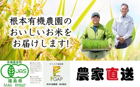 【定期便】 JAS有機米 コシヒカリ 玄米 15キロ (5kg×3回) 令和7年産 | 根本有機農園