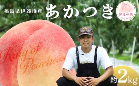 【2026年出荷分先行予約】福島県産 あかつき 約2kg (6～8玉) KING OF PEACHESS キングオブピーチ 伊達の桃 桃 フルーツ 果物 もも モモ momo F21C-131