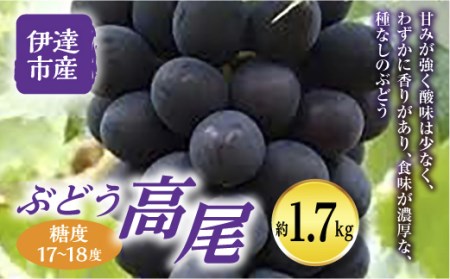 伊達市産ぶどう 高尾 1 7kg Fc 301 福島県伊達市 ふるさと納税サイト ふるなび