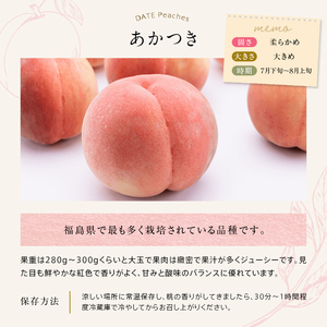 福島の桃 あかつき 3kg （8～11玉） 先行予約 フルーツ 果物 伊達市産桃 もも モモ momo F20C-500