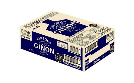【2か月定期便】【福島のへそのまち もとみや産】アサヒGINONレモン缶350ml×24本　【07214-0436】