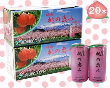 No.080 「福島桃の恵み」20本 　果汁100％ジュース