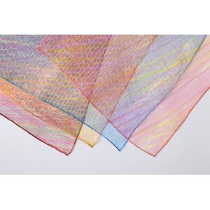 妖精の羽・塩縮オーガンジーポケットチーフ(加賀友禅)鎖/ライトブルー【1063717】