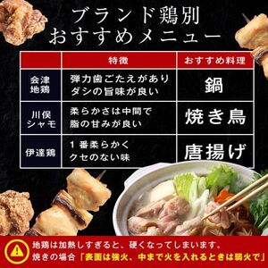 福島ブランド鶏3種食べ比べ ムネ肉1口サイズカット 900g(各種300g)【配送不可地域：離島】【1492275】