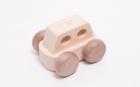 塗料を使わない檜のおもちゃ IKONIH オルゴールカー おもちゃ 玩具 ひのき F6Q-372