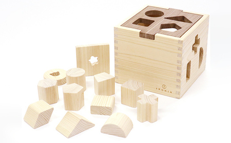 塗料を使わない檜のおもちゃ IKONIH ドロップボックス おもちゃ 玩具 ひのき F6Q-376