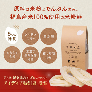 たっぷり入った グルテンフリー 米粉で作った麺「う米めん」100食入り F21T-244