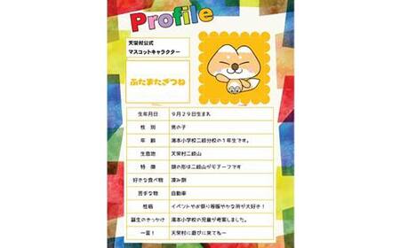 かわいい！天栄村公式マスコットキャラクター『ふたまたぎつね』ぬいぐるみ（中） てんえい きつね かわいい ゆるキャラ F21T-359