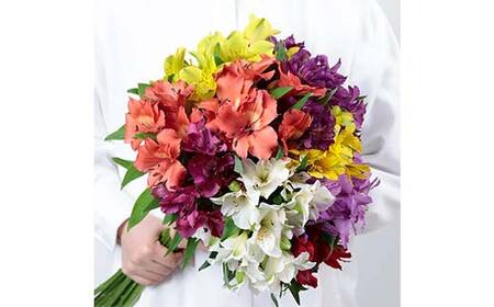 「花の福袋」“贅沢な日常花” アルストロメリア 切り花 60cm 30本 花束 フラワー ご褒美 お祝い ギフト 誕生日 感謝 母の日 父の日 プレゼント 福島県 天栄村 F21T-399