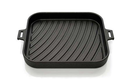 【会炉】ジンギスカン鍋 平角プレート18 ハンドル付（1人用鍋） 雑貨 日用品 一人用鍋 