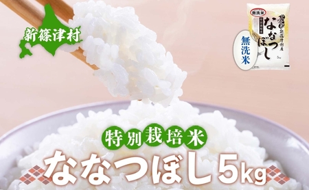 【無洗米】北海道新篠津村産 特別栽培米ななつぼし5kg