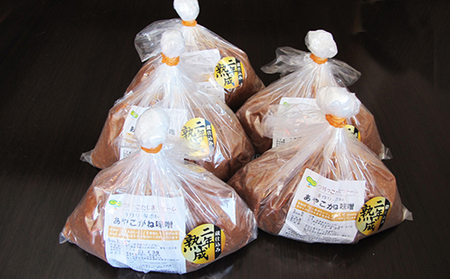 つちっこ田島ファーム 二年熟成 あやこがね味噌 1kg入り×5袋(合計5kg) みそ