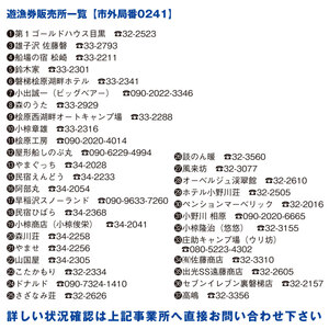 【裏磐梯】檜原湖・小野川湖　年釣遊漁承認証 引換券（ワカサギ釣り/渓流釣り/船釣り体験） KBV001