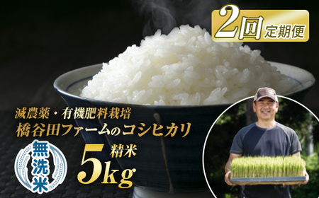 《定期便2ヶ月》減農薬・有機肥料栽培 西会津産米「コシヒカリ」無洗米 5kg 米 お米 おこめ ご飯 ごはん 福島県 西会津町 F4D-2190