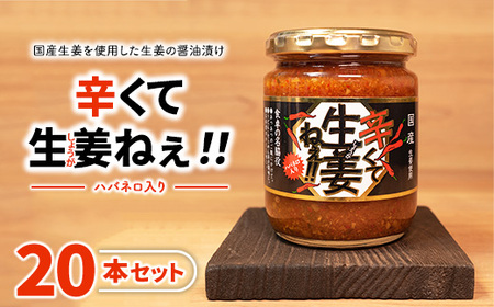 辛くて生姜ねぇ!!20本セット 【しょうが 国産 醤油漬け ハバネロ ごはんのお供 お弁当 調味料 おつまみ 肴 薬味 隠し味 猪苗代町 福島県】