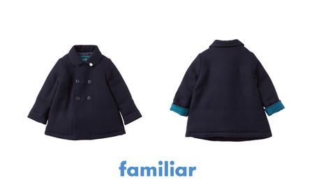 【ファミリア(familiar)】コート 100サイズ ネイビー