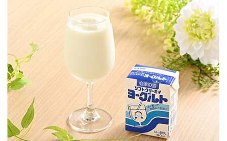 飲むヨーグルト ソフトクリーミィ プレーン 180ml×24個 セット 会津の雪 11-E