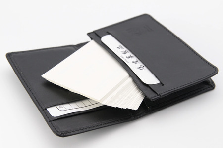 40-A-1　馬革製名刺入れ　①ブラック ◇