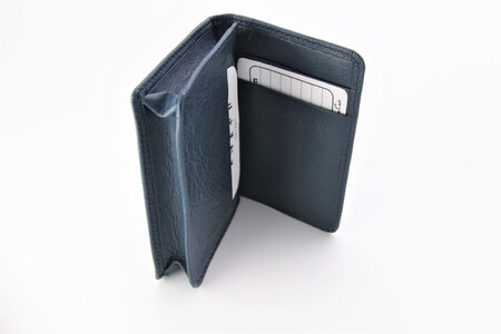 40-A-6 馬革製名刺入れ ⑥ネイビー ◇