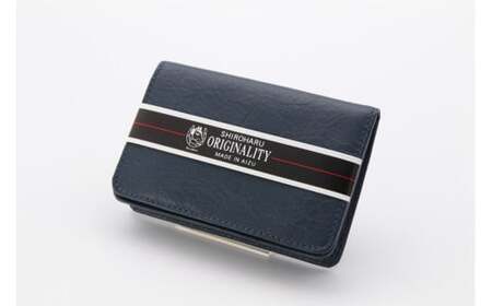 40-A-6 馬革製名刺入れ ⑥ネイビー ◇